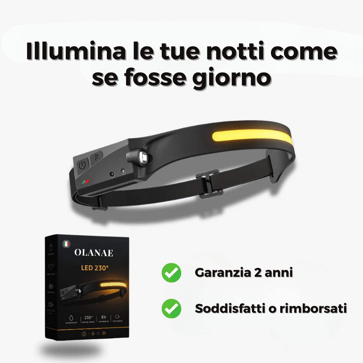 AdventureLight – Lampada frontale LED 230°